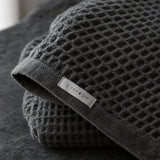 Charcoal Waffle Towel Set detail